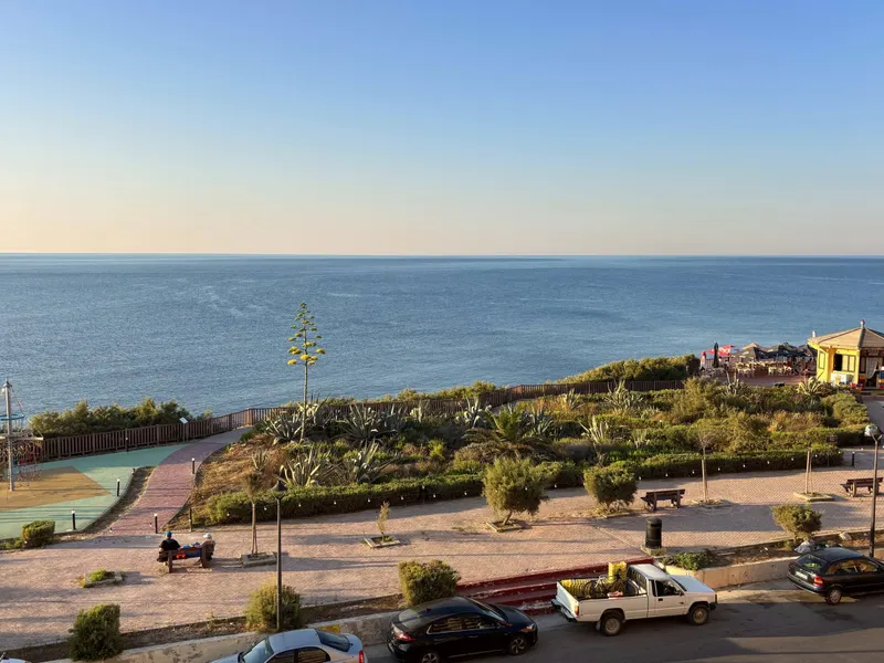 Nappali tengeri panoráma a SeaView Sunsets apartmanból Marsalfornban